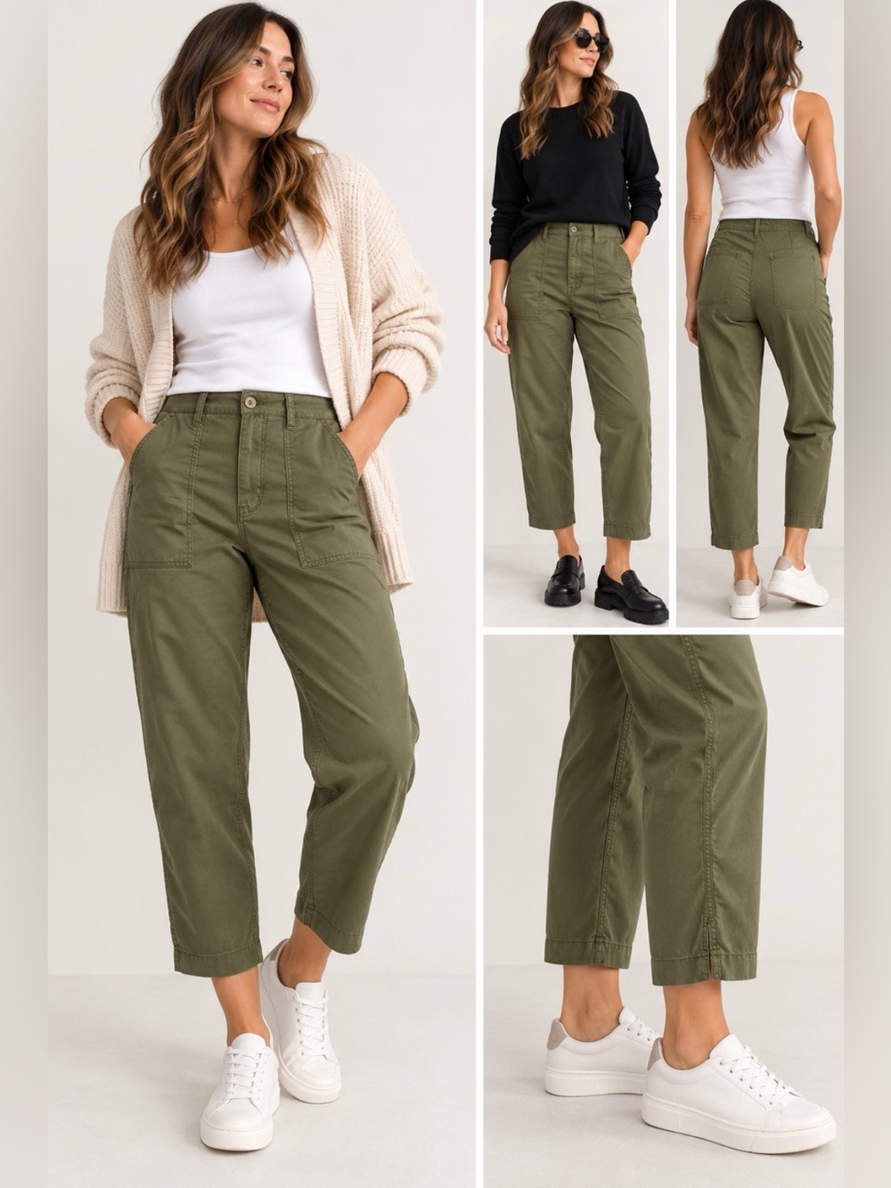 American Eagle Olive Green Utility Cargo Pants Large